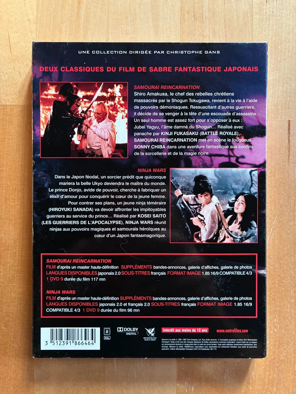 Doosje met 2 DVD's met Sonny Chiba Ninjas + Samurais. – photo 4